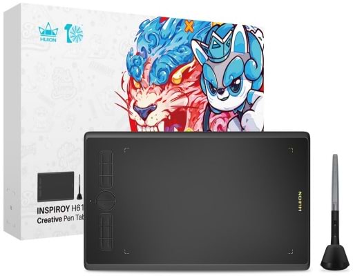 Фото - Графічний планшет Huion H610X Black+рукавиця