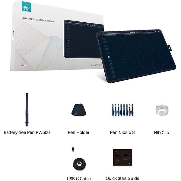 Фото - Графический планшет Huion HS611 + перчатка