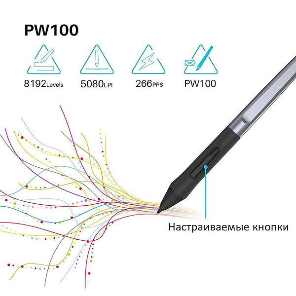 Фото - Графический планшет Huion HS64 + перчатка