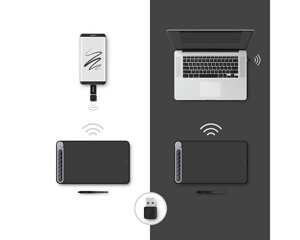 Фото - Графічний планшет Huion Inspiroy Dial Q620M + рукавичка