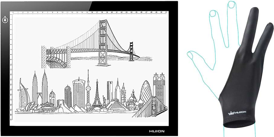 Уцінка - Графічний планшет Huion L4S + перчатка #