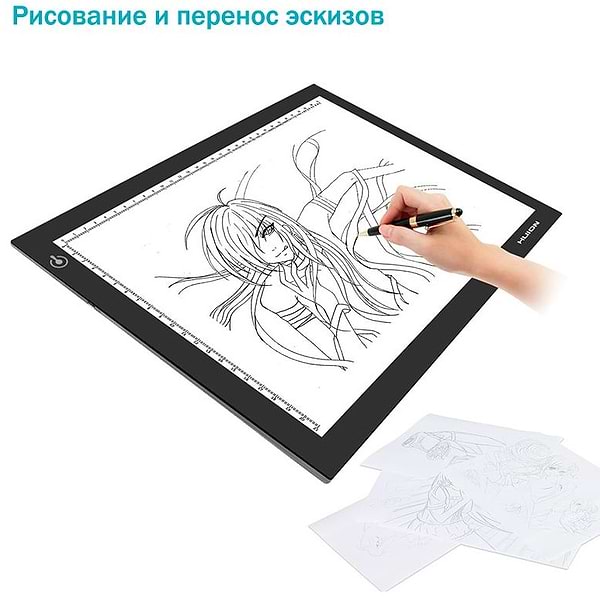 Фото - Уценка - Графический планшет Huion L4S + перчатка