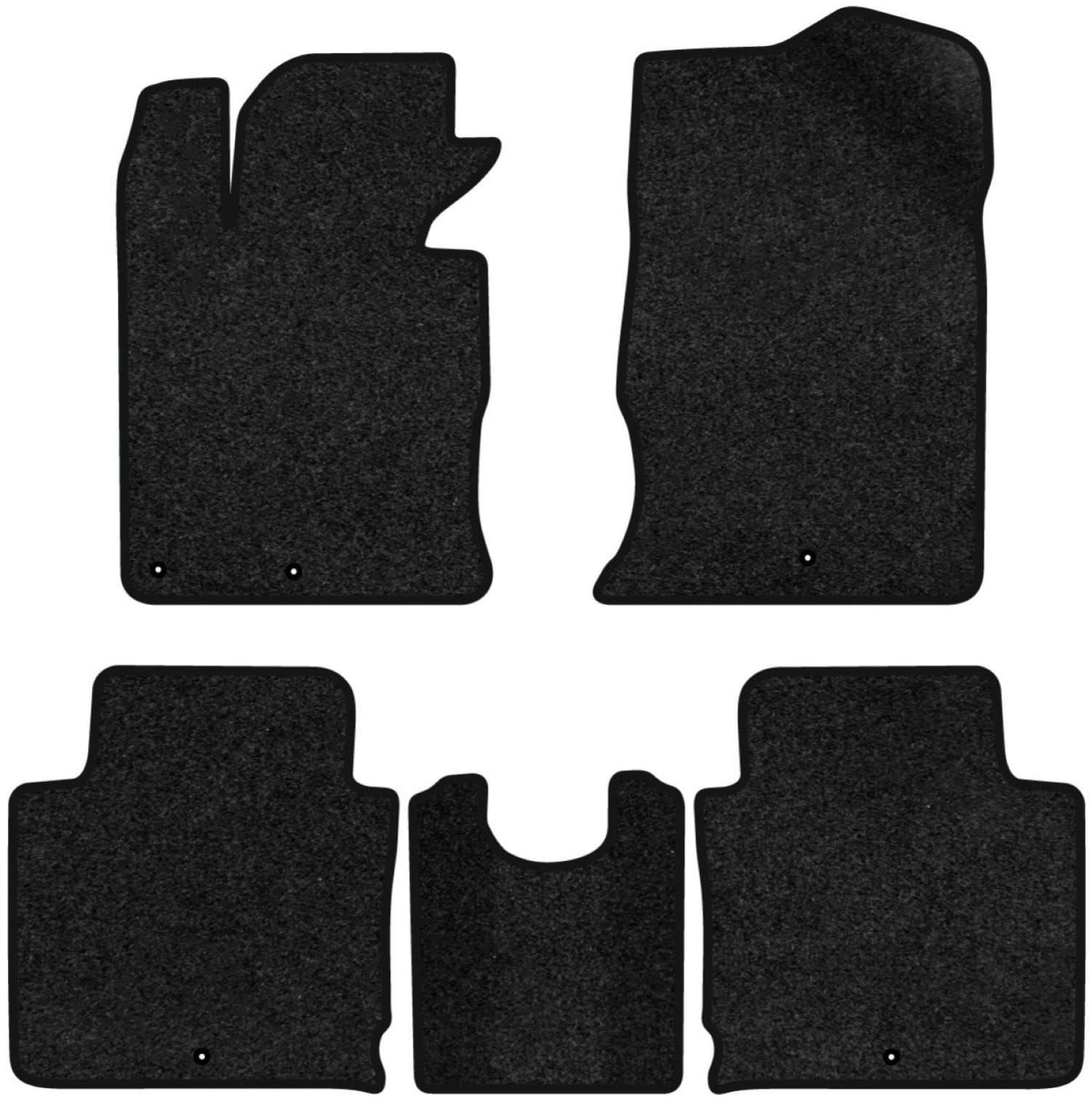 Коврики ворсовые в салон авто EVAtech Premium для Hyundai Grandeur (HG) 2011-2017 5 поколение Sedan EU черный кант HY12193C5LA5VPB