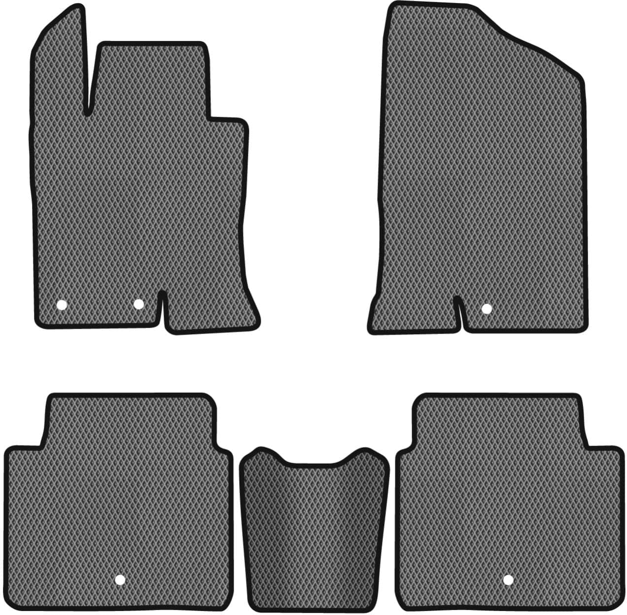 EVA килимки в салон авто EVAtech для Sonata (YF) Hybrid (5 clips) Hyundai 2009-2014 6 покоління Sedan USA HY12467CV5KH5RGB