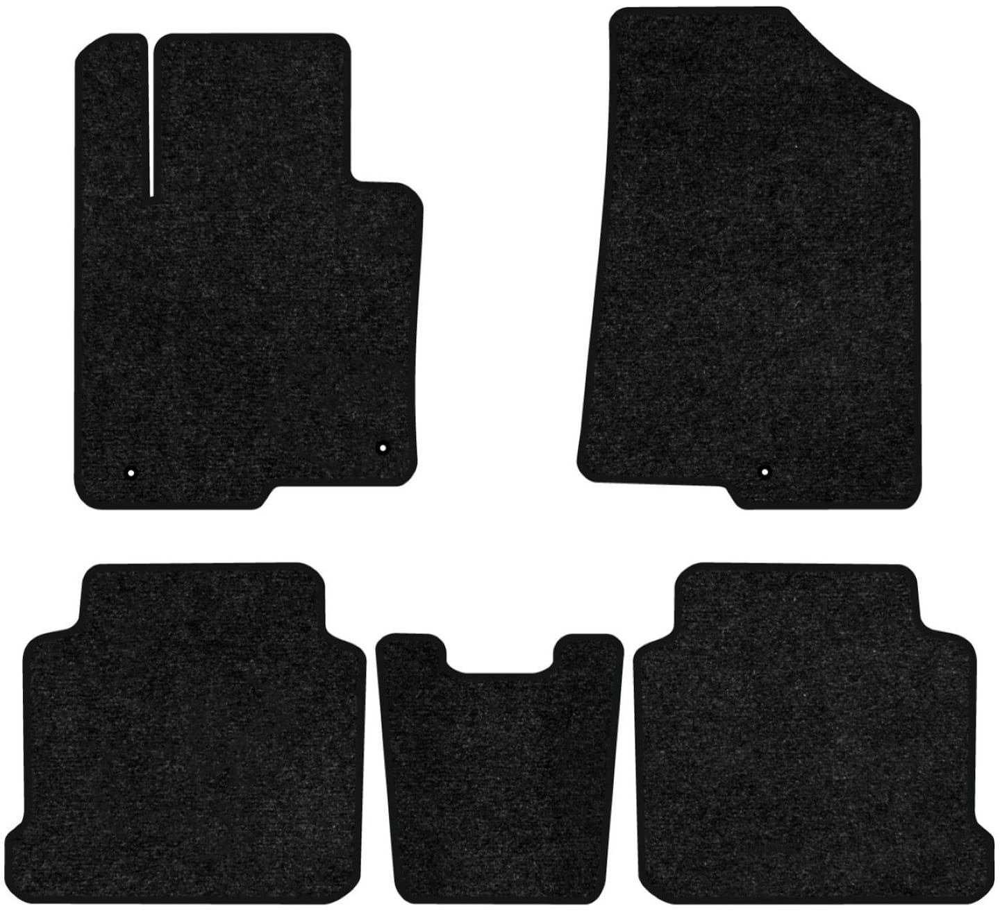 Коврики ворсовые в салон авто EVAtech Standard для Hyundai Sonata (LF) (3 clips) 2014-2019 7 поколение Sedan USA черный кант HY12825CV5LA3VEB