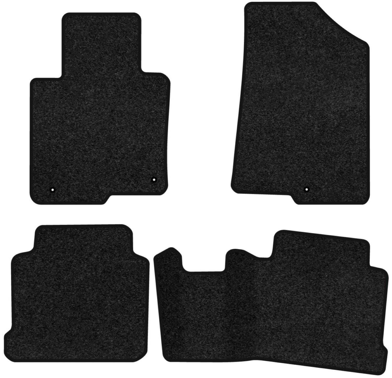 Коврики ворсовые в салон авто EVAtech Premium для Hyundai Sonata (LF) (3 clips) 2014-2019 7 поколение Sedan USA черный кант HY12825PGR4LA3VPB