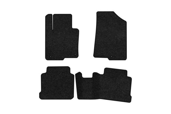 Коврики ворсовые в салон авто EVAtech Premium для Hyundai Sonata (LF) (3 clips) 2014-2019 7 поколение Sedan USA черный кант HY12825PVR4LA3VPB