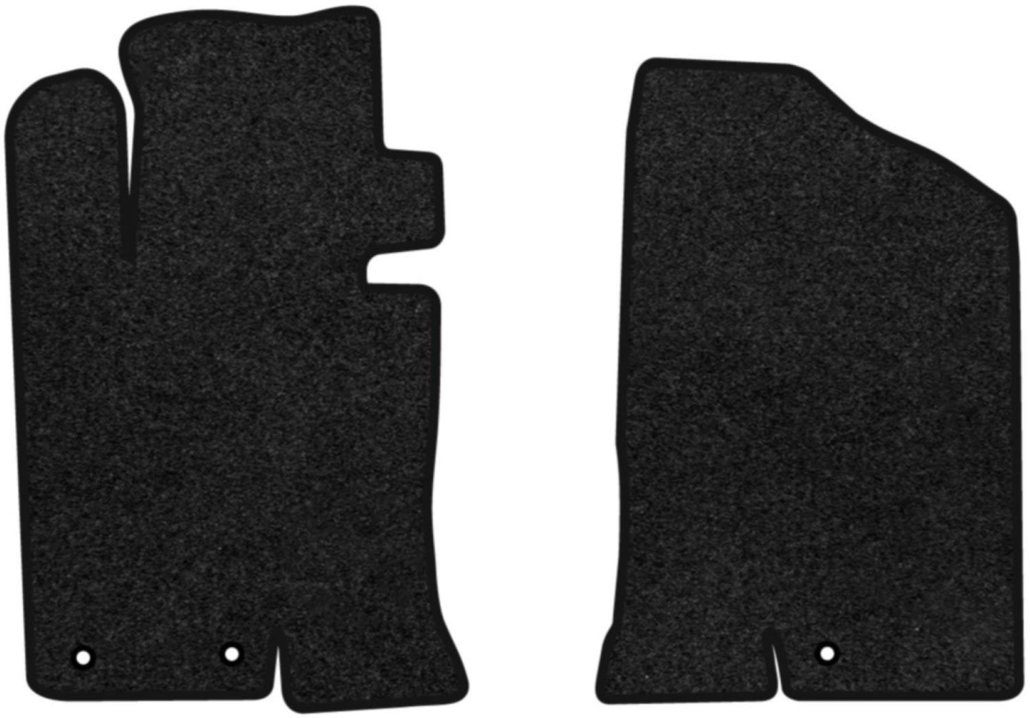 Килимки ворсові в салон авто EVAtech Premium для Hyundai Sonata (YF) (Squib VL+VR) 2009-2014 6 покоління Sedan USA чорний кант HY12902AV2KH3VPB