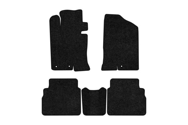 Коврики ворсовые в салон авто EVAtech Standard для Hyundai Sonata (YF) (Squib VL+VR) 2009-2014 6 поколение Sedan USA черный кант HY12902CV5KH3VEB