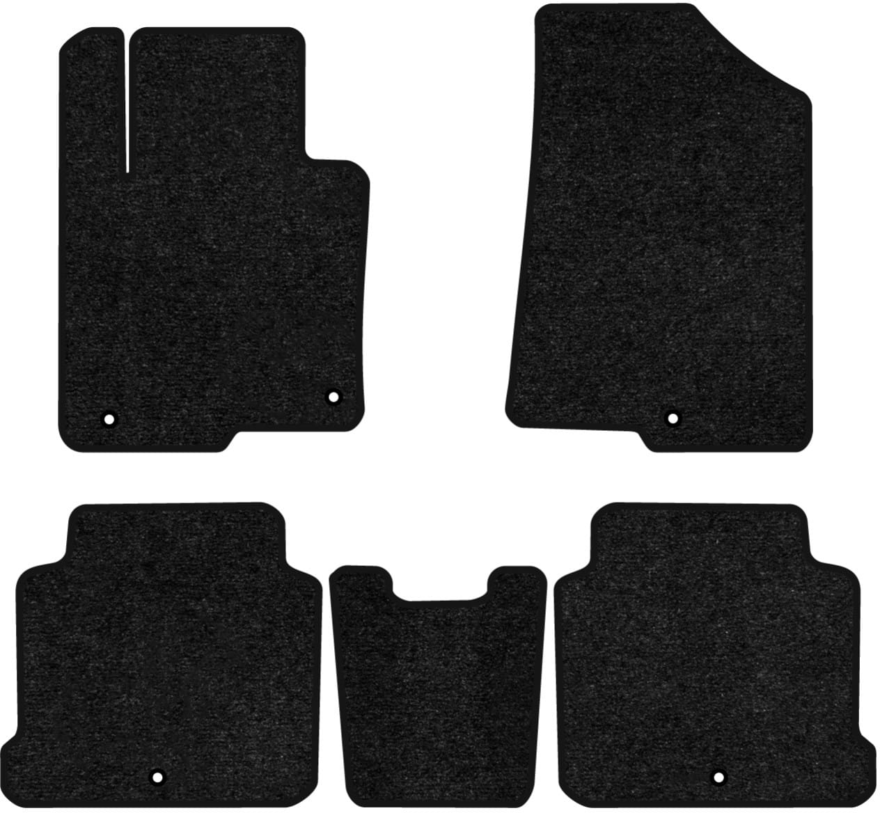 Коврики ворсовые в салон авто EVAtech Standard для Hyundai Sonata (LF) 2014-2019 7 поколение Sedan Korea черный кант HY13863CV5KH5VEB