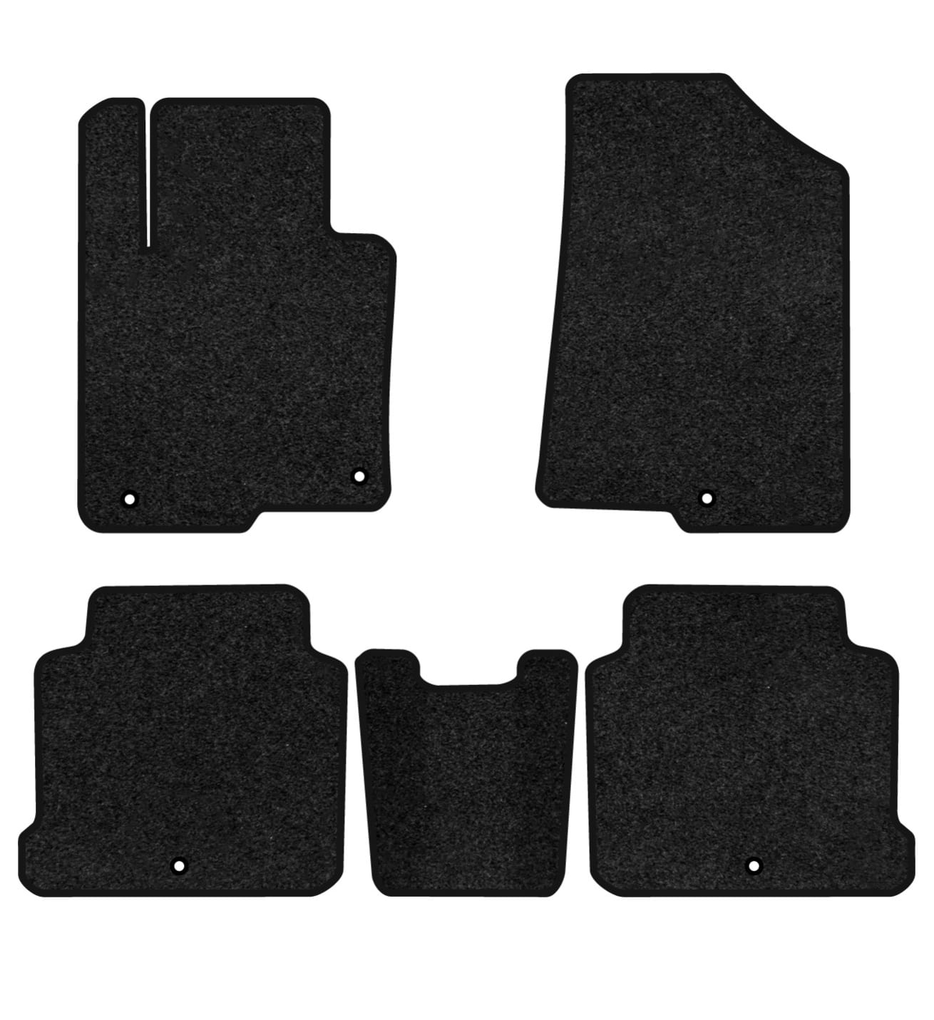 Коврики ворсовые в салон авто EVAtech Premium для Hyundai Sonata (LF) 2014-2019 7 поколение Sedan Korea черный кант HY13863CV5KH5VPB