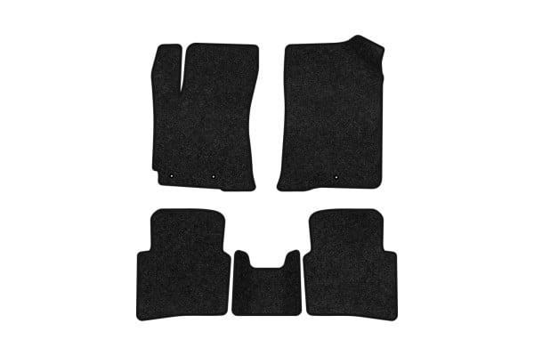 Коврики ворсовые в салон авто EVAtech Premium для Hyundai Accent (RB) 2010-2017 4 поколение Sedan EU черный кант HY1473C5LA3VPB