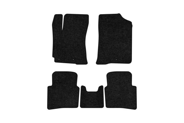 Коврики ворсовые в салон авто EVAtech Standard для Hyundai Accent (RB) 2010-2017 4 поколение Sedan EU черный кант HY1473CV5LA3VEB