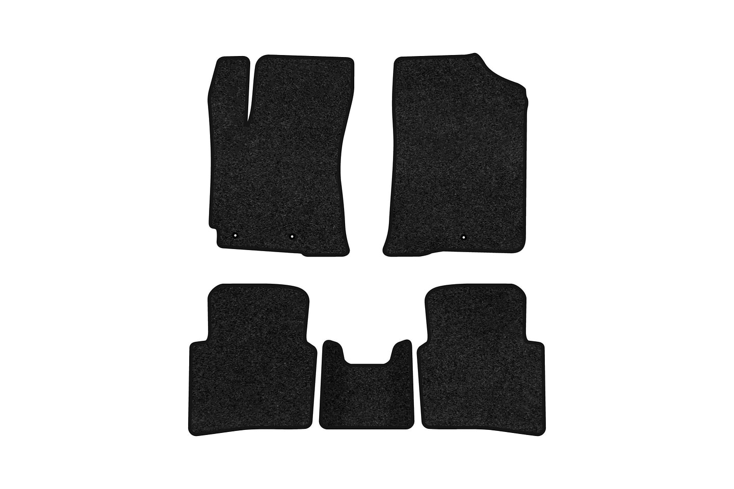 Коврики ворсовые в салон авто EVAtech Premium для Hyundai Accent (RB) 2010-2017 4 поколение Sedan EU черный кант HY1473CV5LA3VPB