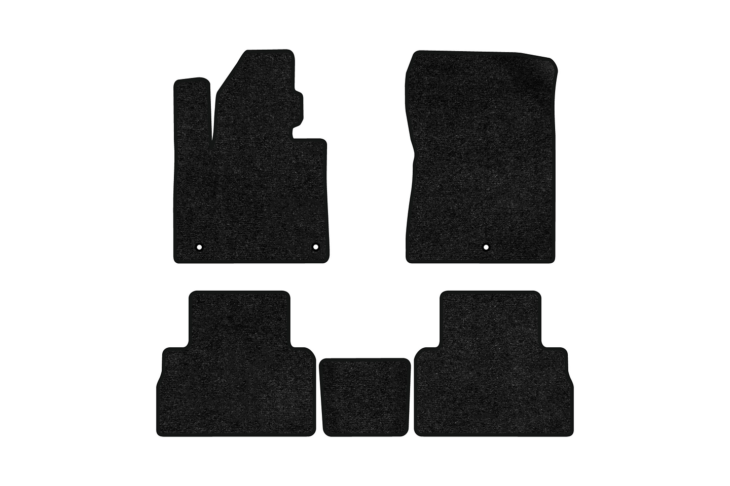 Коврики ворсовые в салон авто EVAtech Standard для Hyundai Santa FE (TM) 5 seats 2018-2020 4 поколение SUV EU черный кант HY23005C5KH3VEB