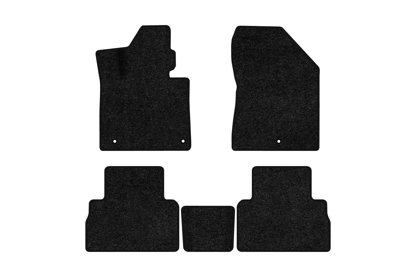 Коврики ворсовые в салон авто EVAtech Standard для Hyundai Santa FE (TM) 5 seats 2018-2020 4 поколение SUV EU черный кант HY23005CE5KH3VEB