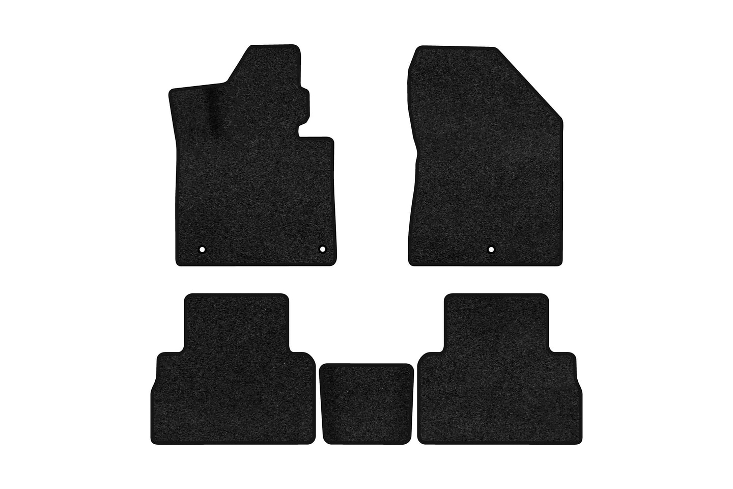 Коврики ворсовые в салон авто EVAtech Premium для Hyundai Santa FE (TM) 5 seats 2018-2020 4 поколение SUV EU черный кант HY23005CE5KH3VPB