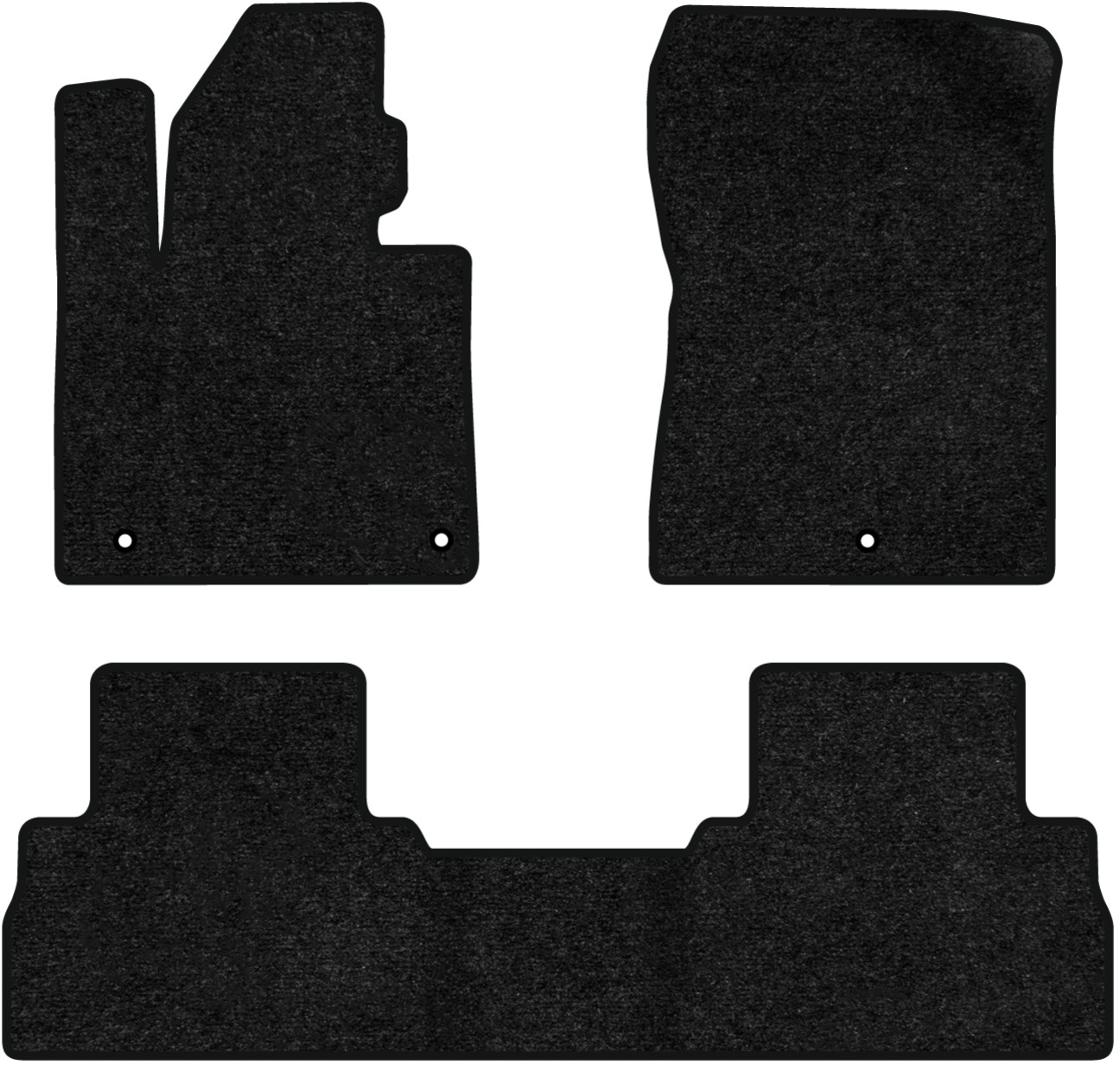 Коврики ворсовые в салон авто EVAtech Standard для Hyundai Santa FE (TM) 5 seats 2018-2020 4 поколение SUV EU черный кант HY23005Z3KH3VEB