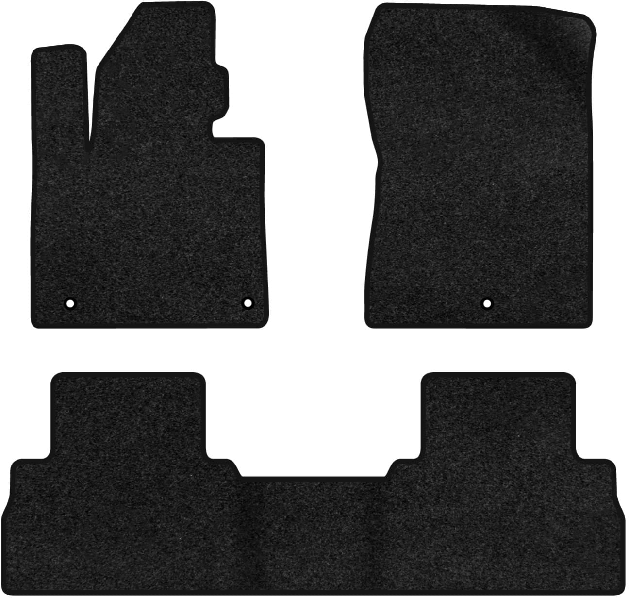 Коврики ворсовые в салон авто EVAtech Premium для Hyundai Santa FE (TM) 5 seats 2018-2020 4 поколение SUV EU черный кант HY23005Z3KH3VPB