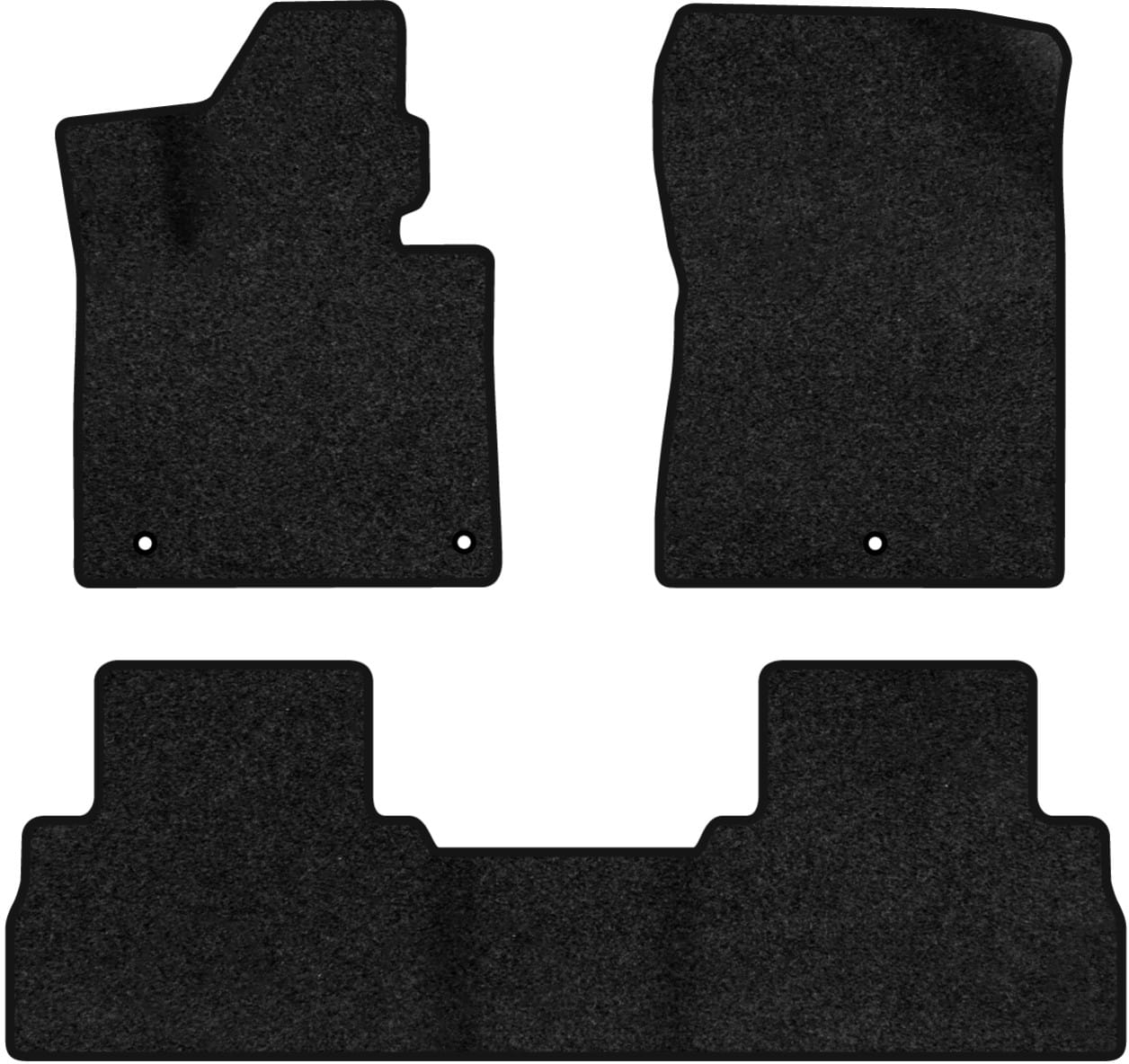 Коврики ворсовые в салон авто EVAtech Premium для Hyundai Santa FE (TM) 5 seats 2018-2020 4 поколение SUV EU черный кант HY23005ZD3KH3VPB