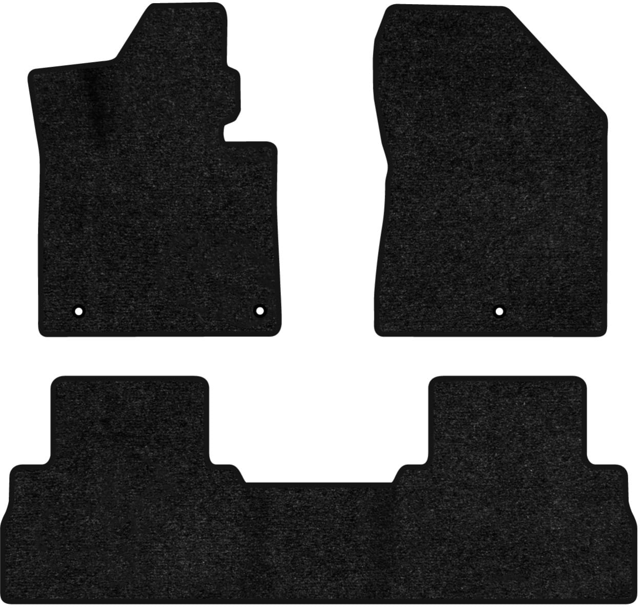 Коврики ворсовые в салон авто EVAtech Standard для Hyundai Santa FE (TM) 5 seats 2018-2020 4 поколение SUV EU черный кант HY23005ZE3KH3VEB