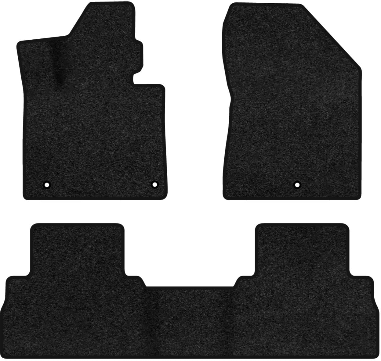 Коврики ворсовые в салон авто EVAtech Premium для Hyundai Santa FE (TM) 5 seats 2018-2020 4 поколение SUV EU черный кант HY23005ZE3KH3VPB