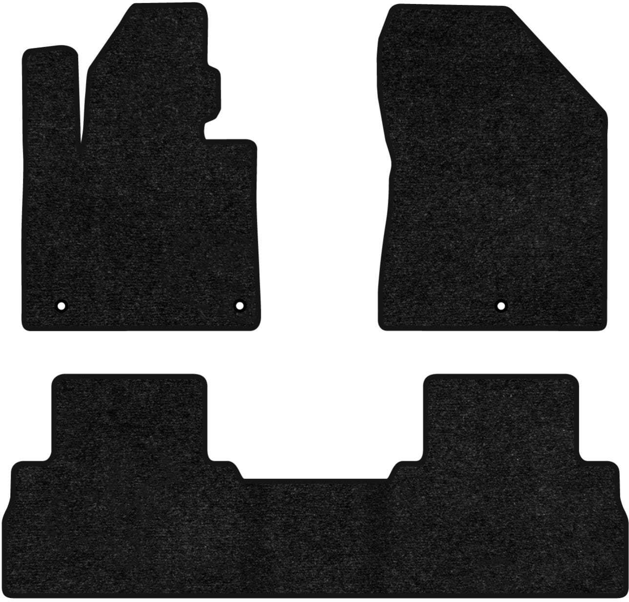 Коврики ворсовые в салон авто EVAtech Standard для Hyundai Santa FE (TM) 5 seats 2018-2020 4 поколение SUV EU черный кант HY23005ZV3KH3VEB