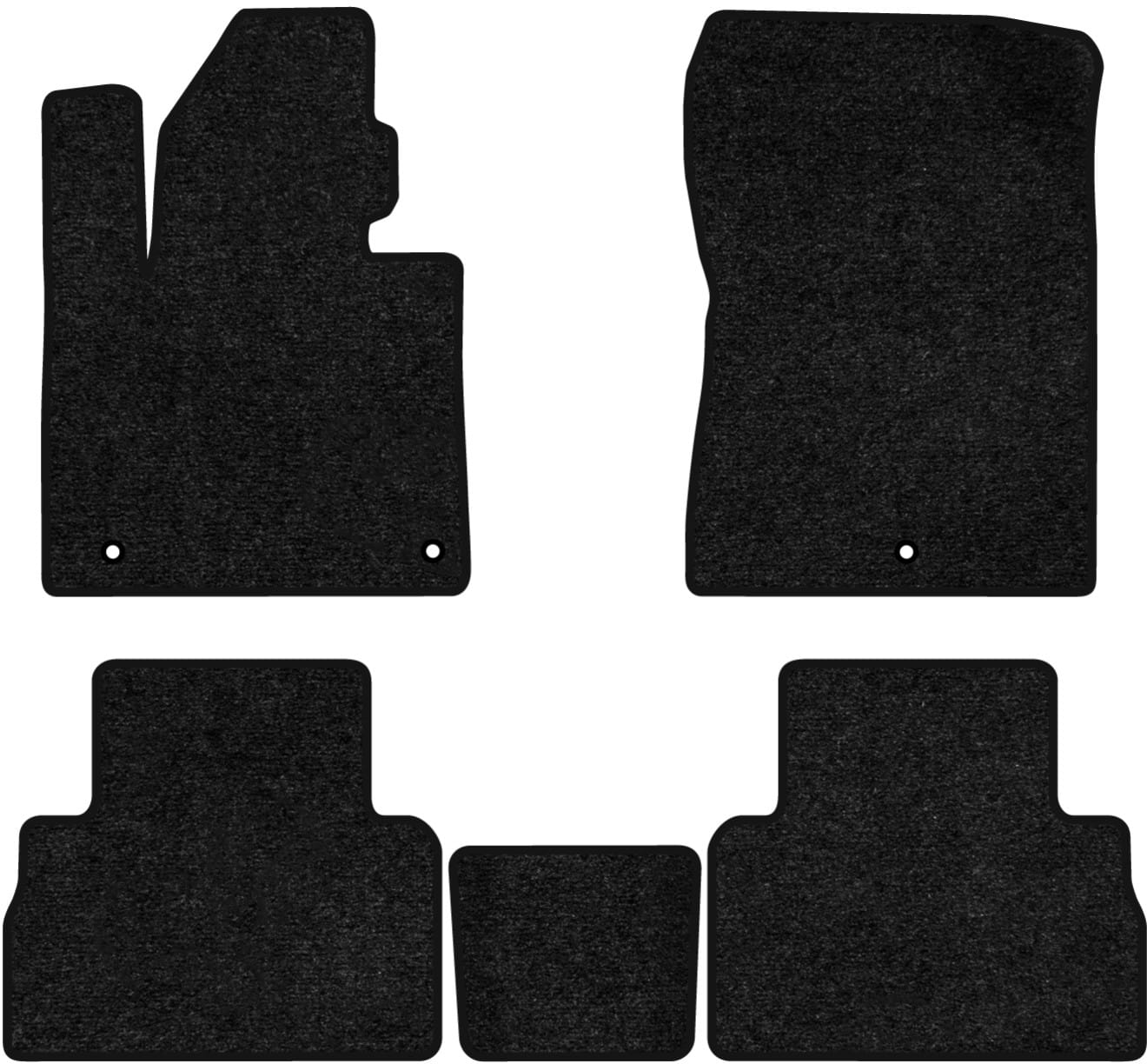 Коврики ворсовые в салон авто EVAtech Standard для Hyundai Santa FE (TM) 5 seats 2018-2020 4 поколение SUV Korea черный кант HY23821C5KH3VEB