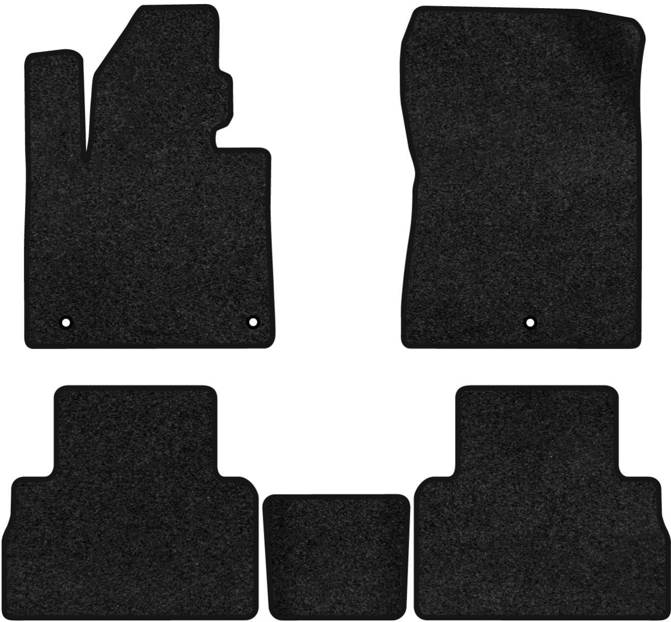 Коврики ворсовые в салон авто EVAtech Premium для Hyundai Santa FE (TM) 5 seats 2018-2020 4 поколение SUV Korea черный кант HY23821C5KH3VPB