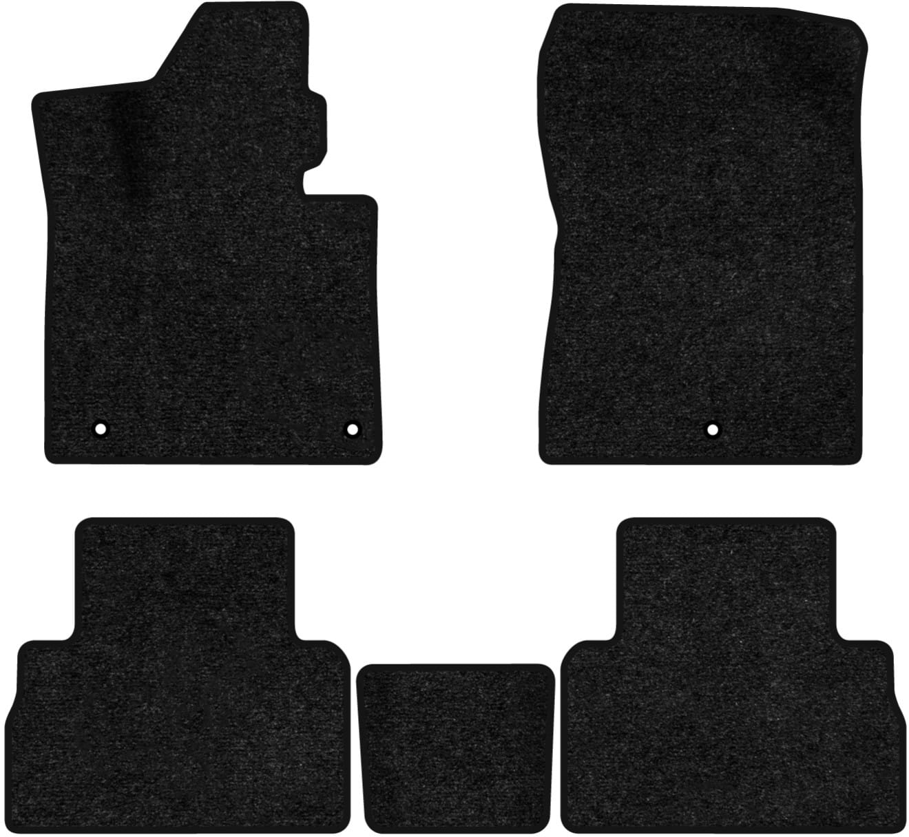 Коврики ворсовые в салон авто EVAtech Standard для Hyundai Santa FE (TM) 5 seats 2018-2020 4 поколение SUV Korea черный кант HY23821CD5KH3VEB