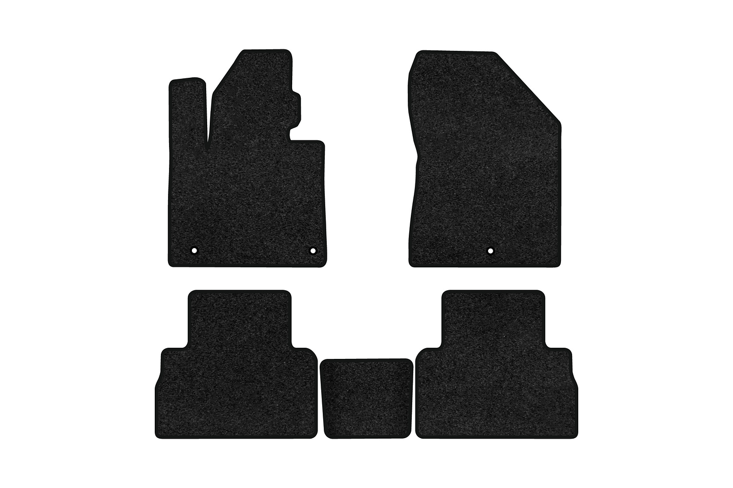 Коврики ворсовые в салон авто EVAtech Premium для Hyundai Santa FE (TM) 5 seats 2018-2020 4 поколение SUV Korea черный кант HY23821CV5KH3VPB