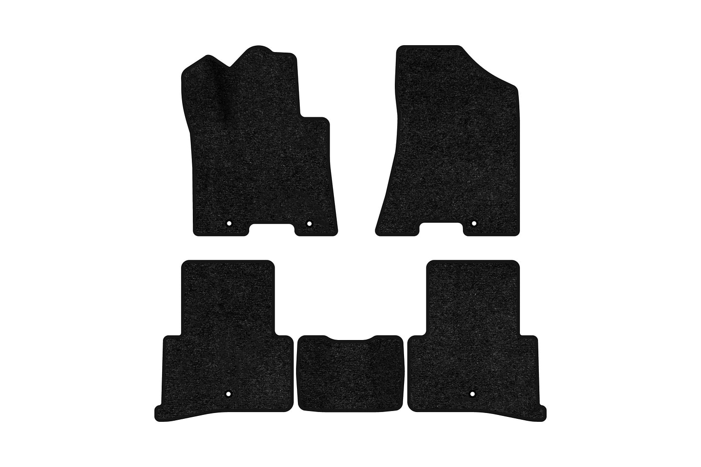 Коврики ворсовые в салон авто EVAtech Standard для Hyundai Tucson (Squib VL+VR) 2015-2021 3 поколение SUV USA черный кант HY31217CE5KH5VEB