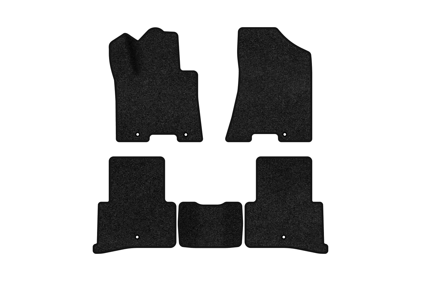 Коврики ворсовые в салон авто EVAtech Premium для Hyundai Tucson (Squib VL+VR) 2015-2021 3 поколение SUV USA черный кант HY31217CE5KH5VPB