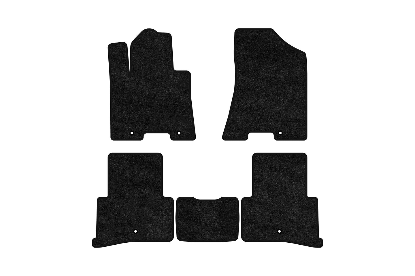 Коврики ворсовые в салон авто EVAtech Standard для Hyundai Tucson (Squib VL+VR) 2015-2021 3 поколение SUV USA черный кант HY31217CV5KH5VEB