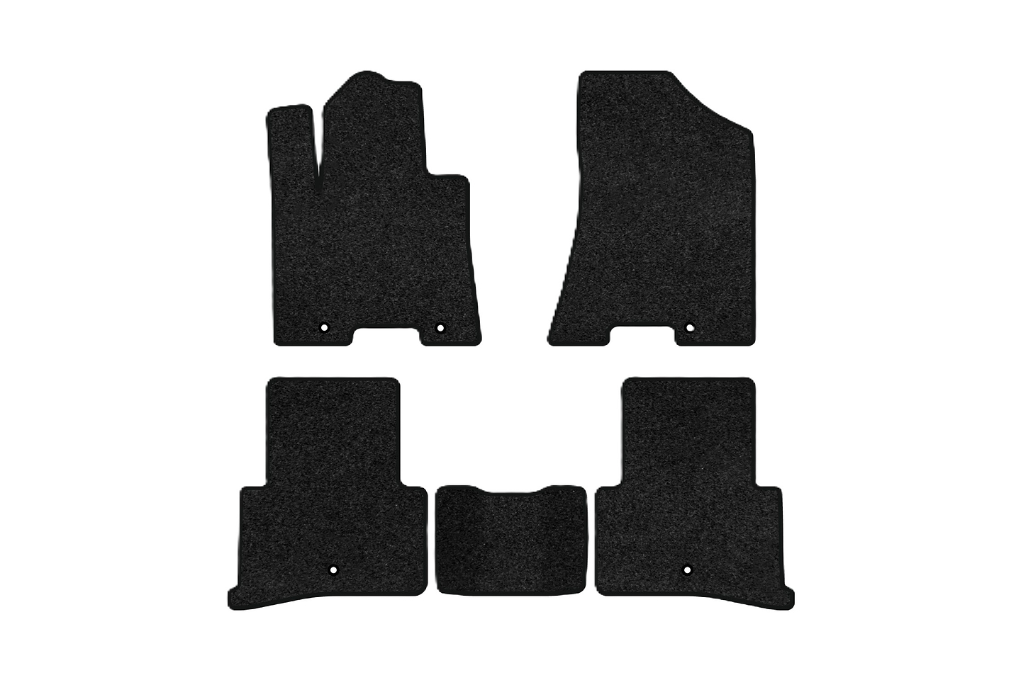 Коврики ворсовые в салон авто EVAtech Premium для Hyundai Tucson (Squib VL+VR) 2015-2021 3 поколение SUV USA черный кант HY31217CV5KH5VPB