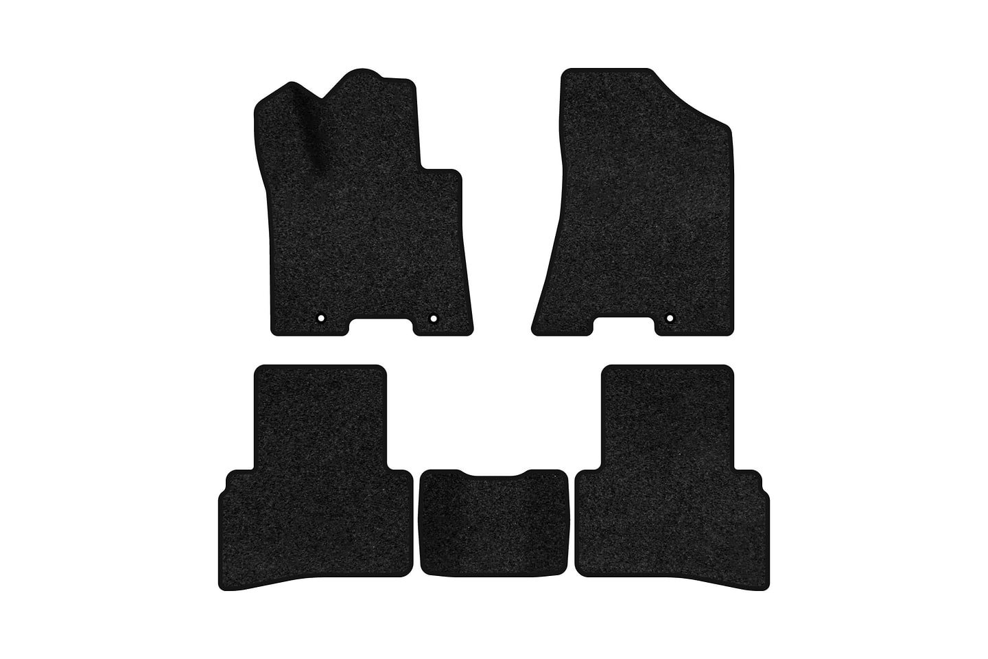 Коврики ворсовые в салон авто EVAtech Premium для Hyundai Tucson 2015-2021 3 поколение SUV USA черный кант HY31545CE5KH3VPB