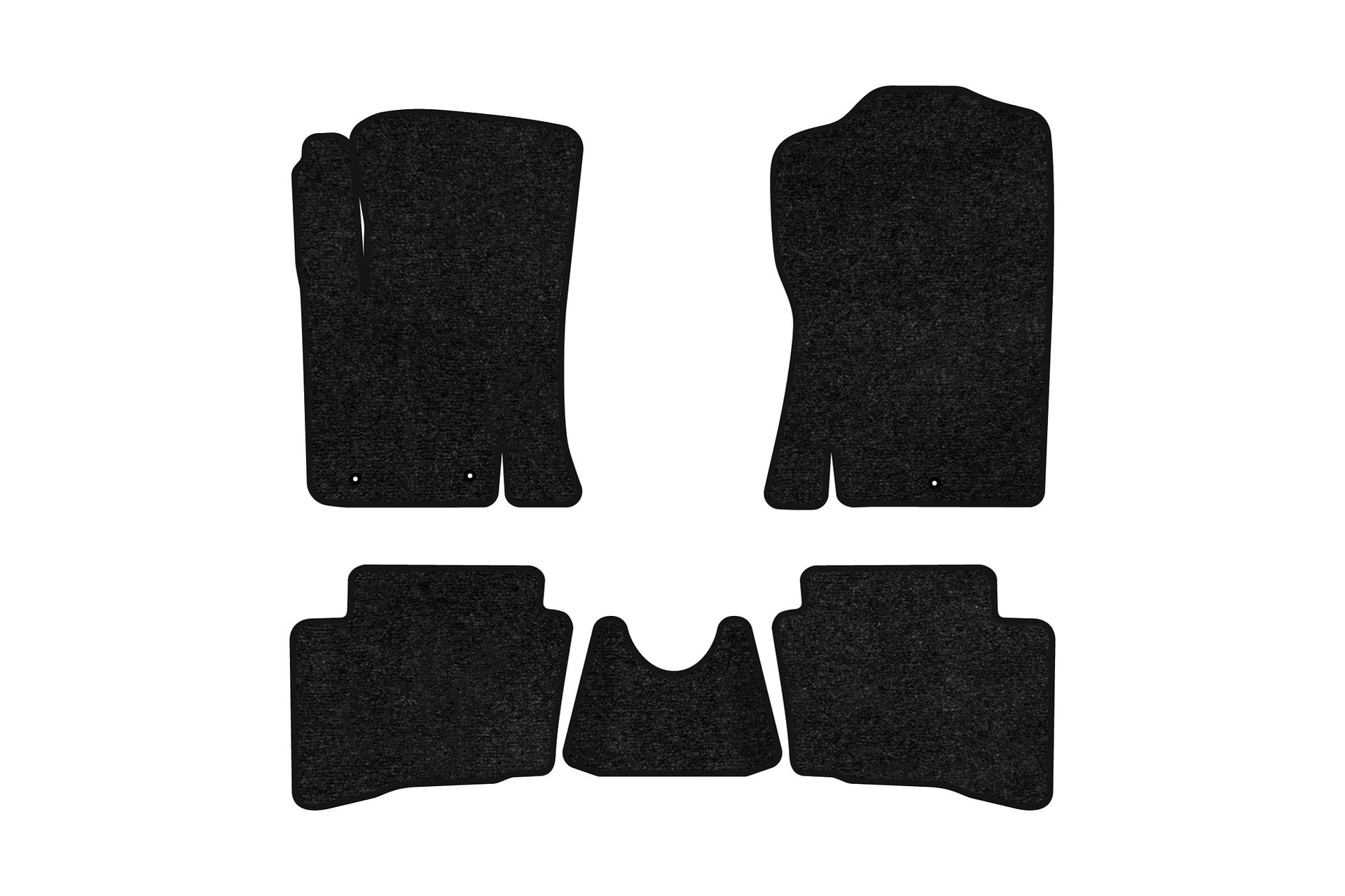 Коврики ворсовые в салон авто EVAtech Standard для Hyundai i20 (PB) 5-doors (3 clips) 2008-2014 1 поколение Htb EU черный кант HY32569C5LA3VEB