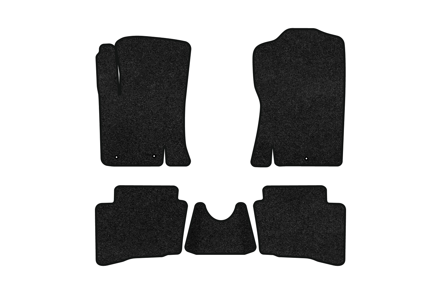 Коврики ворсовые в салон авто EVAtech Premium для Hyundai i20 (PB) 5-doors (3 clips) 2008-2014 1 поколение Htb EU черный кант HY32569C5LA3VPB