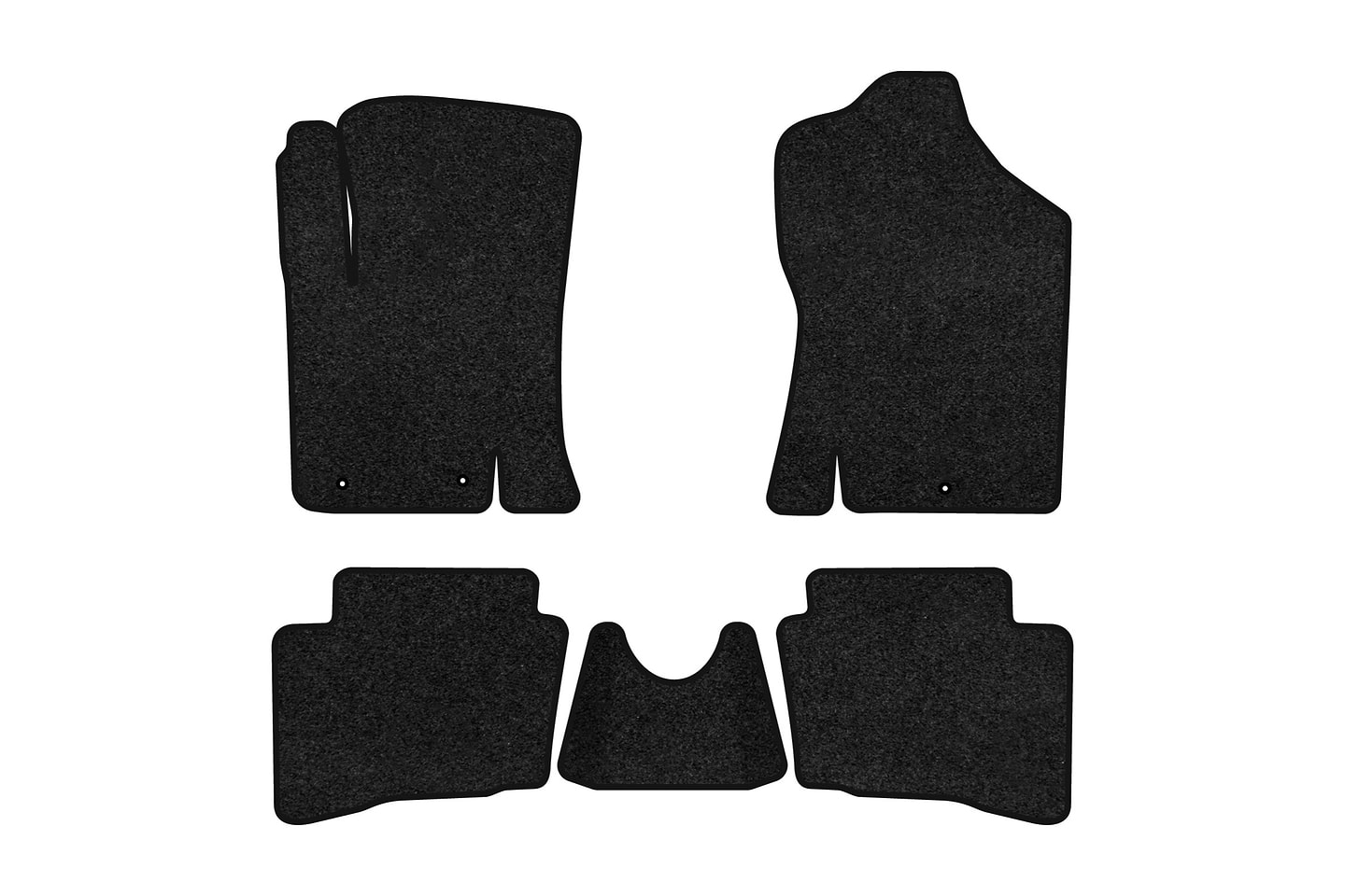 Коврики ворсовые в салон авто EVAtech Premium для Hyundai i20 (PB) 5-doors (3 clips) 2008-2014 1 поколение Htb EU черный кант HY32569CV5LA3VPB