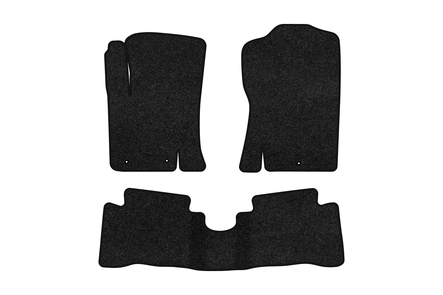 Килимки ворсові в салон авто EVAtech Premium для Hyundai i20 (PB) 5-doors (3 clips) 2008-2014 1 покоління Htb EU чорний кант HY32569Z3LA3VPB