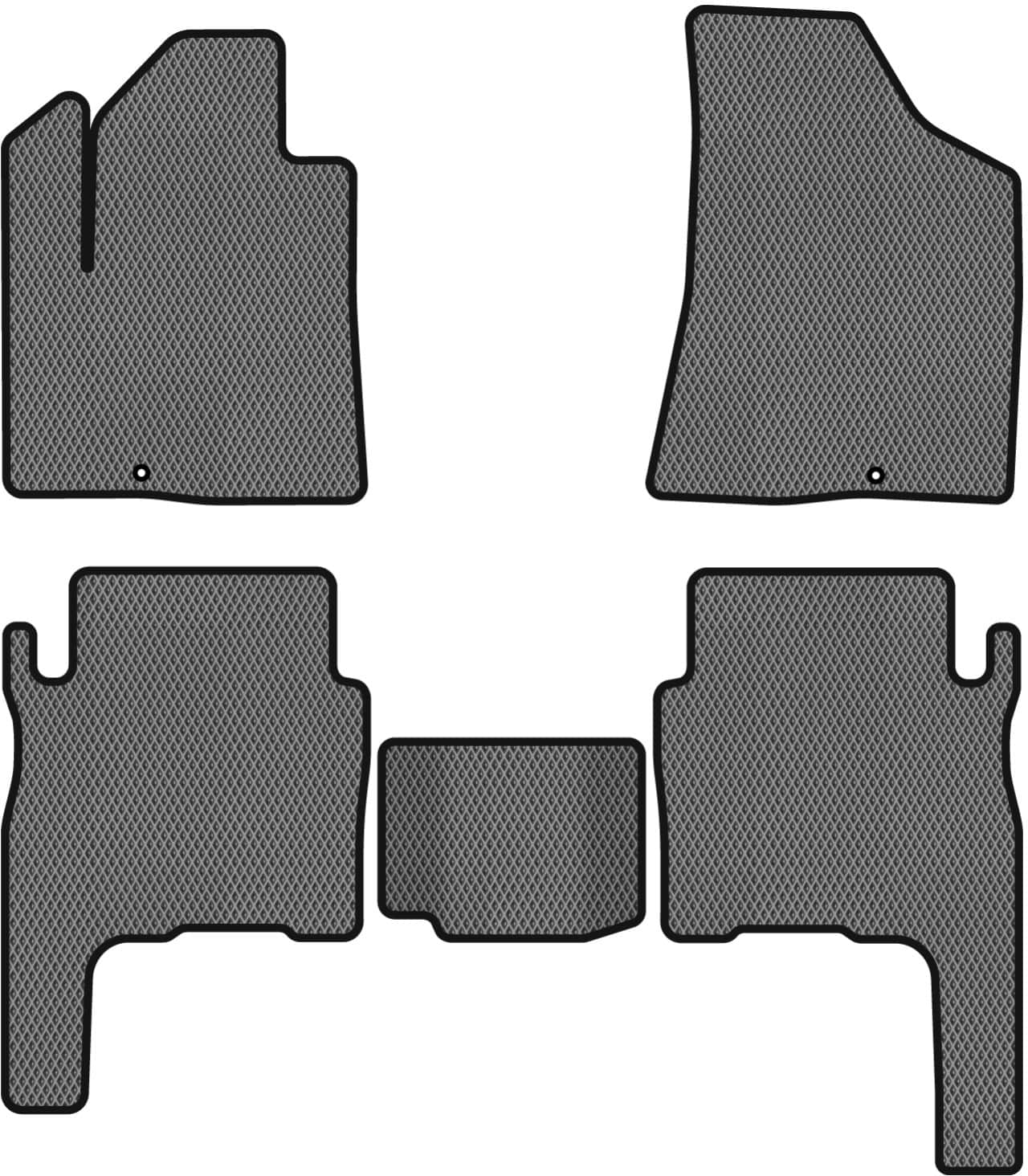 EVA коврики в салон авто EVAtech для Santa FE (CM) 5 seats Hyundai 2006-2010 2 поколение SUV EU HY33306CV5KD2RGB