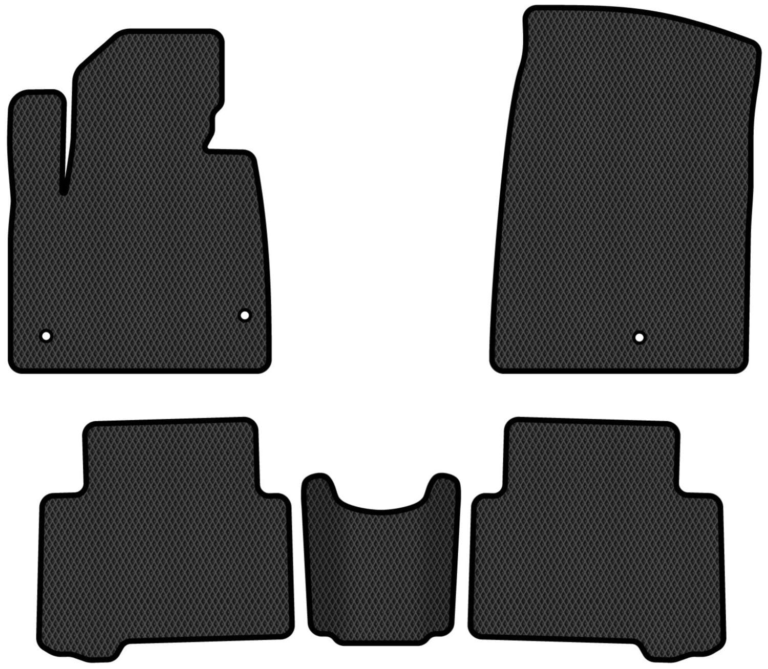 EVA коврики в салон авто EVAtech для Santa FE (DM) 5 seats Hyundai 2012-2017 3 поколение SUV EU HY33415C5KH3RBB