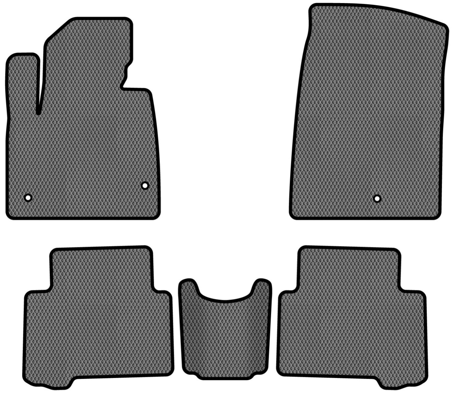 EVA килимки в салон авто EVAtech для Santa FE (DM) 5 seats Hyundai 2012-2017 3 покоління SUV EU HY33415C5KH3RGB