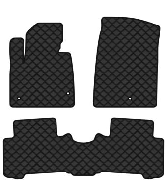 Килимки з екошкіри в салон авто EVAtech ECO для Santa FE (DM) 7 seats Hyundai 2012-2017 3 покоління SUV USA (HY34472Z3LA3BBB)