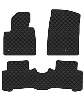 Килимки з екошкіри в салон авто EVAtech ECO для Santa FE (DM) 7 seats Hyundai 2012-2017 3 покоління SUV USA (HY34472ZB3LA3BBB)