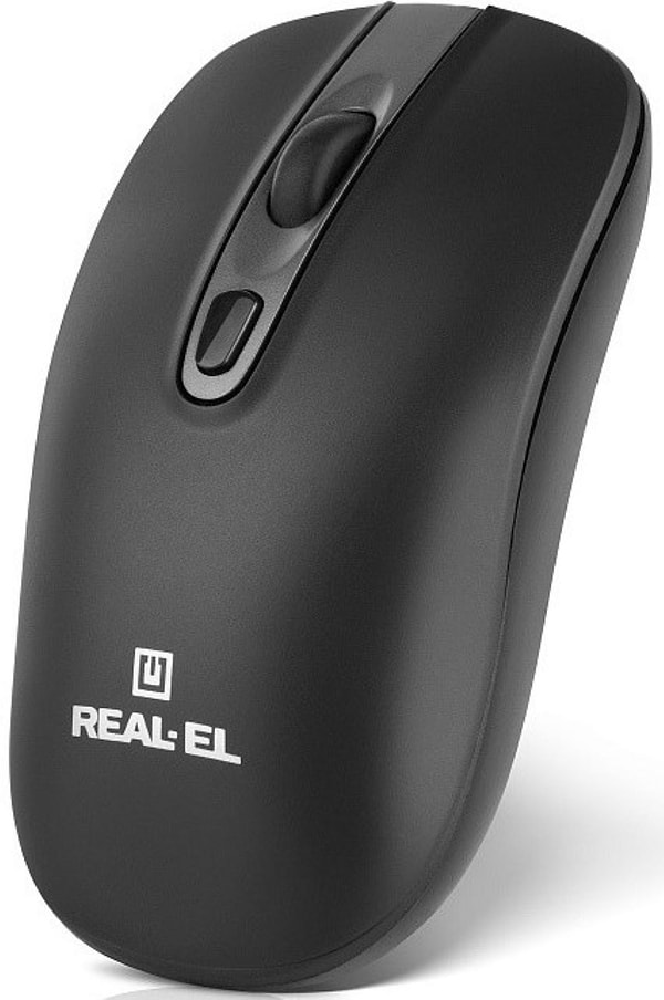 Фото - Мышь беспроводная REAL-EL RM-350W Black (EL123200043)