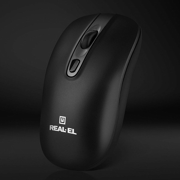 Фото - Мышь беспроводная REAL-EL RM-350W Black (EL123200043)