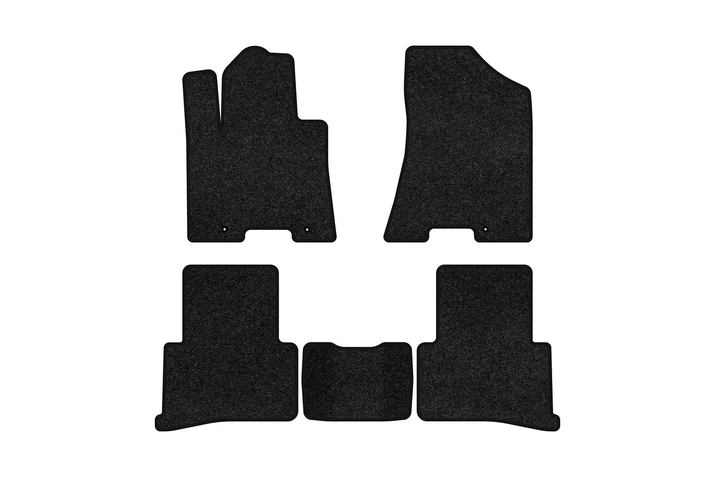 Коврики ворсовые в салон авто EVAtech Premium для Hyundai Tucson (Squib VL+VR) 2015-2021 3 поколение SUV EU черный кант HY3978CV5LA3VPB