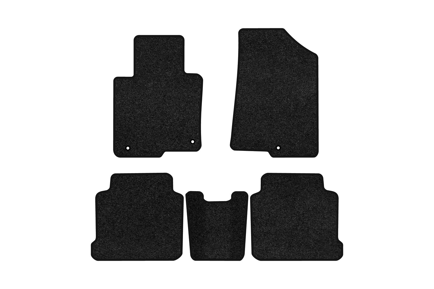 Коврики ворсовые в салон авто EVAtech Premium для Hyundai Sonata (LF) Hybrid 2014-2019 7 поколение Sedan USA черный кант HY43551CGB5KH3VPB