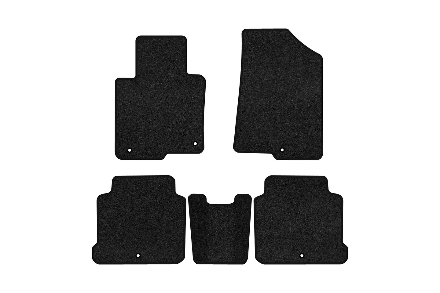 Коврики ворсовые в салон авто EVAtech Premium для Hyundai Sonata (LF) Hybrid 2014-2019 7 поколение Sedan USA черный кант HY43551CGK5KH5VPB